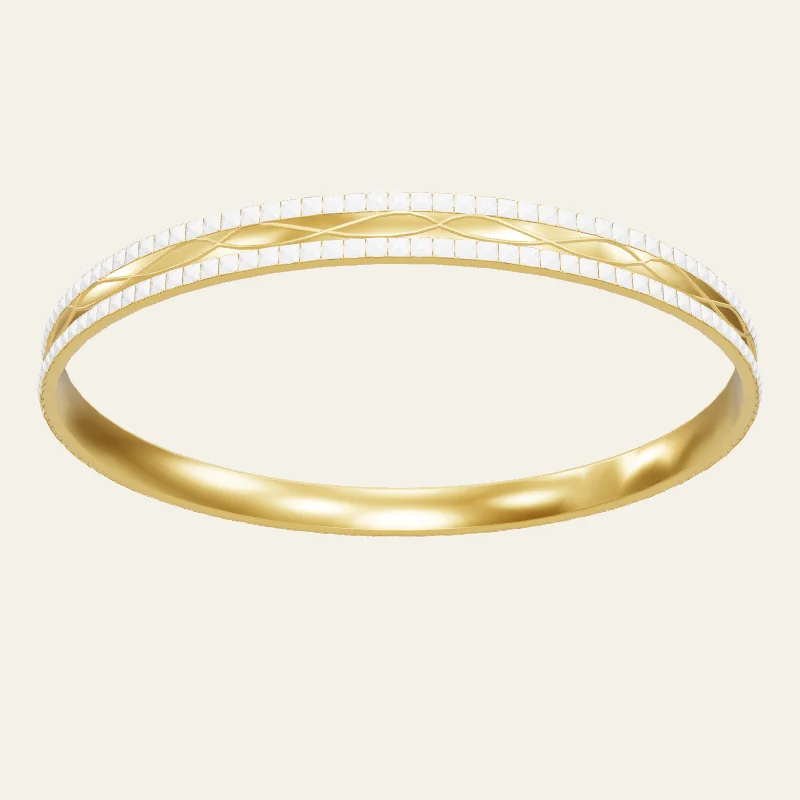 Gold Diamond Bangle