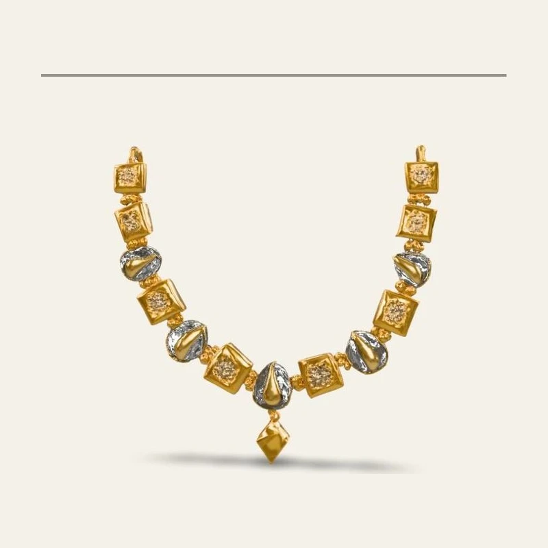 Two-Tone Bead Necklace