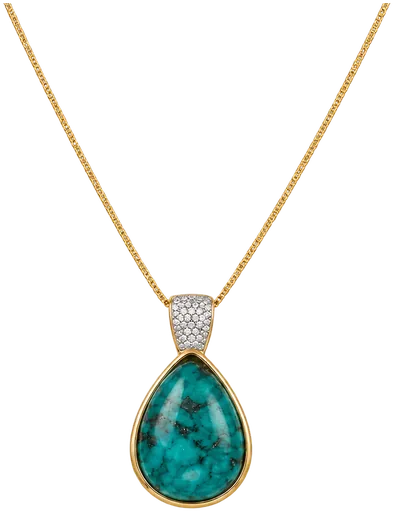 Pingente Gota de Turquesa — Grande